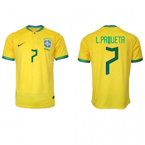Brazil Lucas Paqueta #7 Domaci Dres SP 2022 Kratak Rukavima